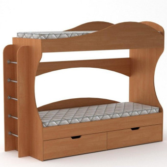 Ліжко двоярусне Бриз з ящиками Компаніт