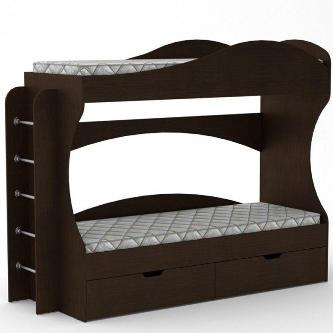 Ліжко двоярусне Бриз з ящиками Компаніт фото