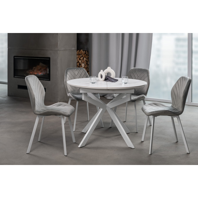 Керамический стол Офелия TML-1250 калакатта кристалл  +  белый Vetro mebel