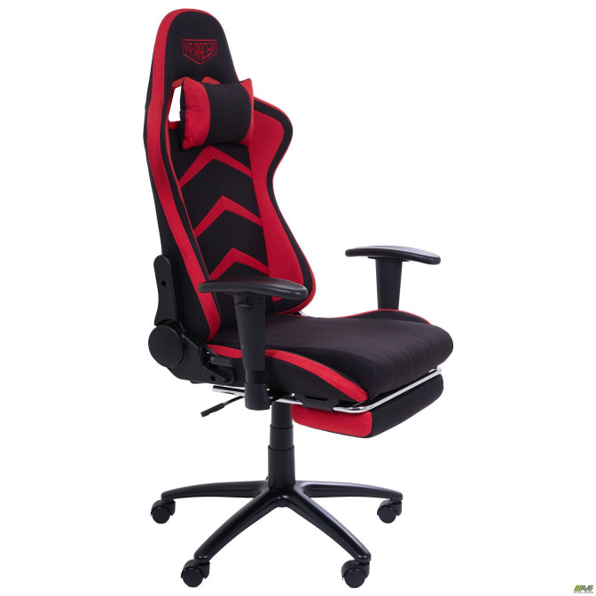 Крісло VR Racer Textile Craft чорний/червоний AMF