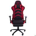 Крісло VR Racer Textile Craft чорний/червоний AMF
