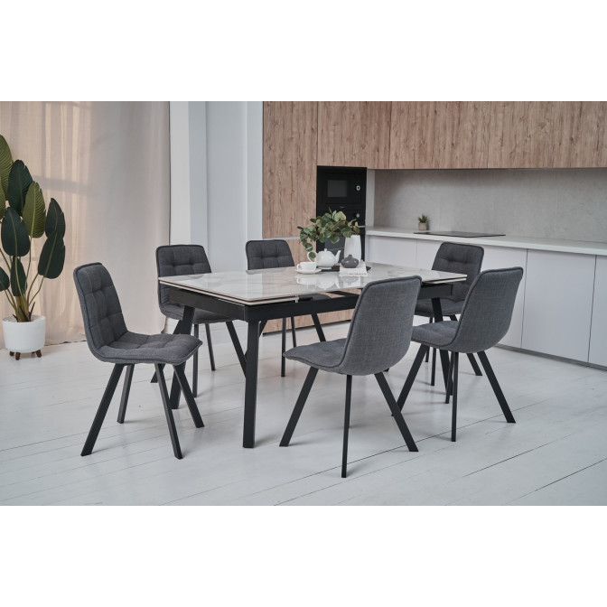 Стул M-70 серый  +  черный Vetro mebel