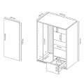 Комод 1Дв 5Ящ Кейс / Case Белый MiroMark 3831017M 