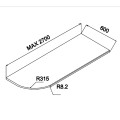 Столешница для кухни закругленная с одной стороны 38 мм MiroMark фото