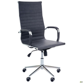 Кресло Slim HB Хром Tilt WAX Black Grey AMF