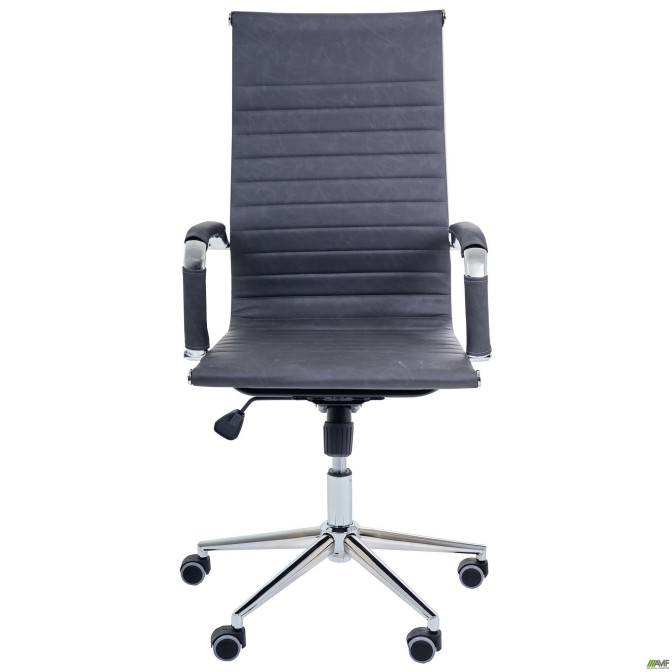 Кресло Slim HB Хром Tilt WAX Black Grey AMF