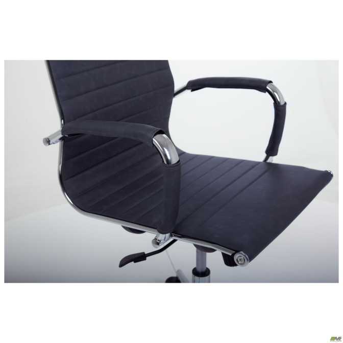Кресло Slim HB Хром Tilt WAX Black Grey AMF