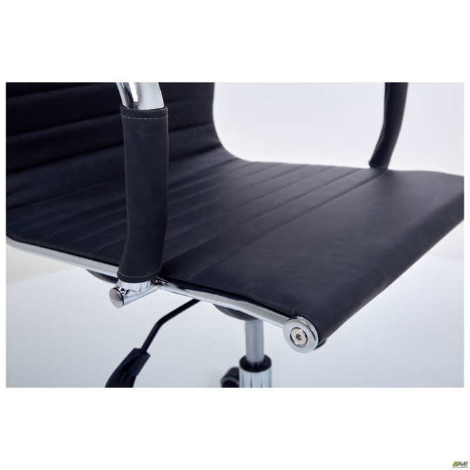 Кресло Slim HB Хром Tilt WAX Black Grey AMF