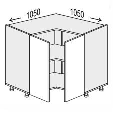 Кухонная секция Миллениум WG нижняя Угол Н 90° 1050х1050/820 2дв ML-094W/01 MiroMark