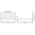 Кровать Мягкая обивка 1,6x2,0 Ривьера / Riviera Светло - Серый Велюр MiroMark SF-56-RA/RV