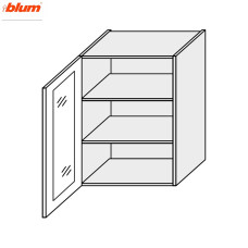 Кухонная секция Валенсия верхняя 40В/720 1дв Витрина Pro Blum VL-445W/9003 MiroMark
