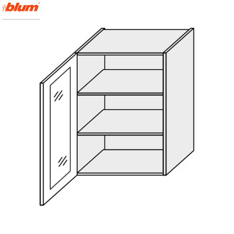 Кухонная секция Валенсия верхняя 40В/720 1дв Витрина Pro Blum VL-445W/9003 MiroMark