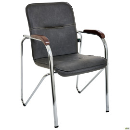 Стул Самба хром орех WAX Black Grey без кромки AMF