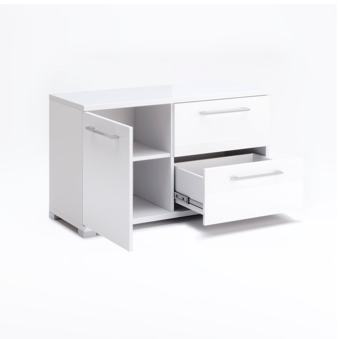 Тумба ТВ 1,0м Фемелі / Family Глянець Білий MiroMark FM-100-WB