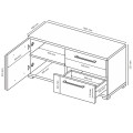 Тумба ТВ 1,0м Фемелі / Family Глянець Білий MiroMark FM-100-WB