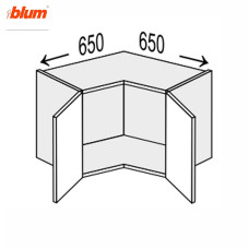 Кухонная секция Миллениум WG верхняя Угол В 90° 650х650/360 2дв Pro Blum ML-191W/01 MiroMark