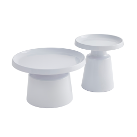 Комплект журнальних столів CT-45 Беніто білий  +  білий Vetro mebel