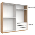 Шкаф-купе без зеркала 2,5*2,1 Асти / Asti Глянец Белый - Дуб Крафт MiroMark AS-21-WB