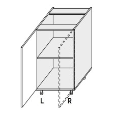 Кухонная секция Миллениум WG нижняя 20Н/820 1дв Правая ML-020W/01R MiroMark