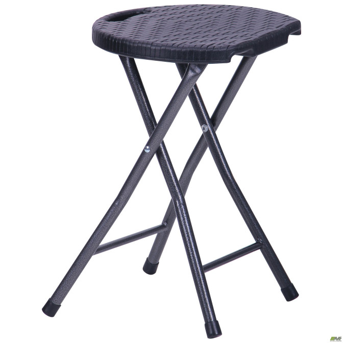Табурет складной Сеат пластик Rattan Black AMF
