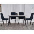 Обеденный керамический стол TM-100 ребекка грей + черный Vetro mebel