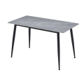 Обеденный керамический стол TM-100 ребекка грей + черный Vetro mebel