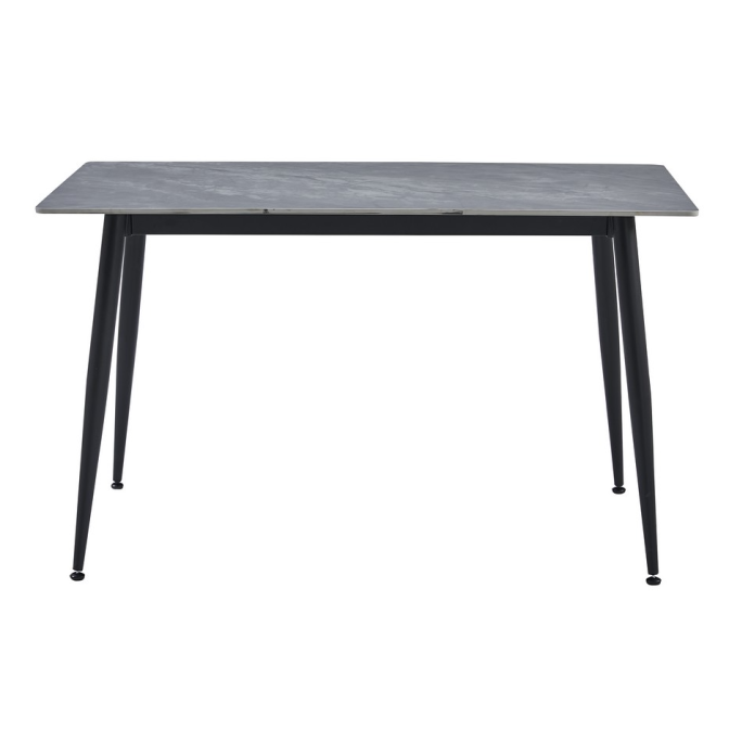 Обеденный керамический стол TM-100 ребекка грей + черный Vetro mebel