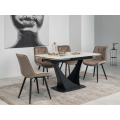 Керамический стол Элио ТМL-990 касса голд  +  черный Vetro mebel