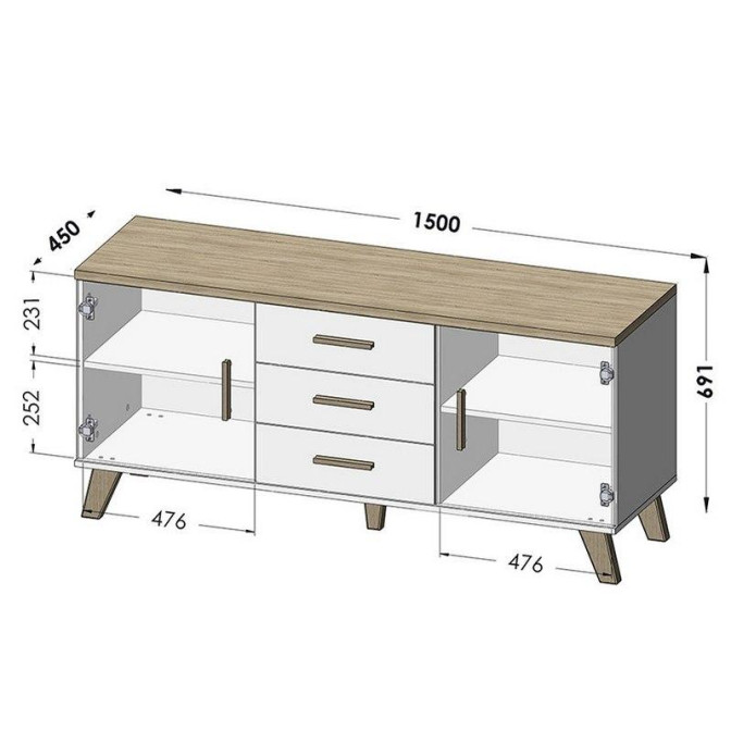 Комод Lotta 2D3S 150 Cama фото