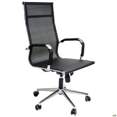 Крісло Slim Net HB Хром Tilt сірий AMF