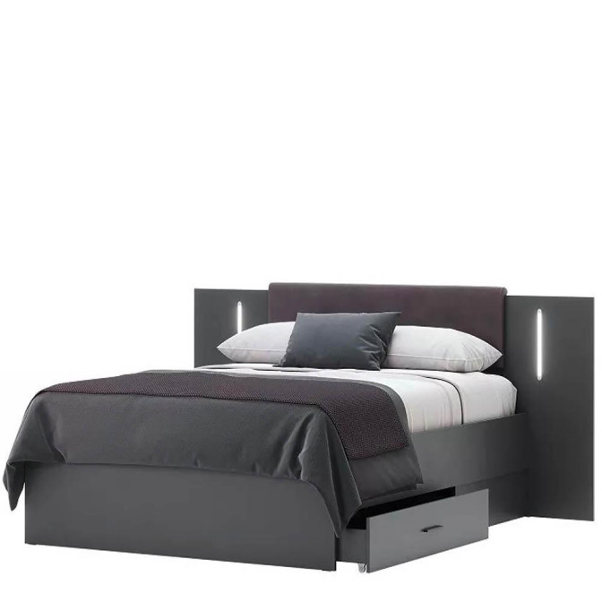 Ліжко Домініка з ящиками мяка спинка MiroMark фото
