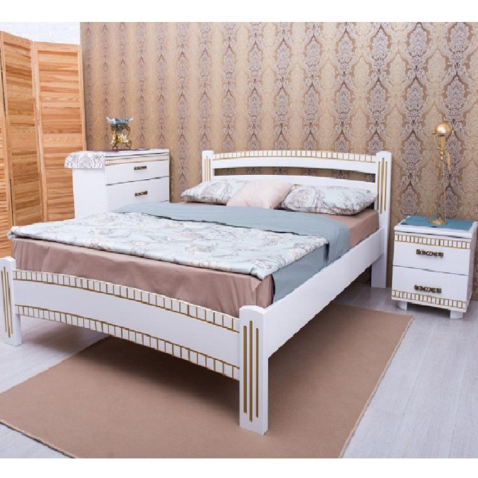 Ліжко з фрезеруванням Мілана Люкс Олімп фото