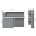 Стол приставной для рецепции МГ-531R (400х1500х1075мм)