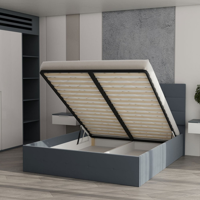Кровать Мягкая обивка с подъёмным механизмом 1,6x2,0 Бристоль / Bristol MiroMark SF-46-BR