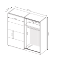 Шкаф-купе 2,5x2,1 Белла / Bella Глянец Белый MiroMark BL-21-WB