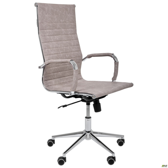 Кресло Slim HB Хром Tilt WAX Light Grey AMF