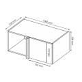 Антресоль Корпус Кут 90 градусів Ідея / Idea Глянець Білий MiroMark ID-20-WB