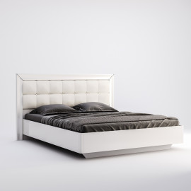 Кровать с мягкой спинкой 1,4*2,0 Белла / Bella Глянец белый MiroMark BL-34-WB