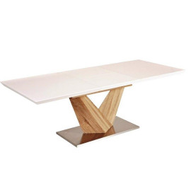 Розкладний стіл Alaras 140200*85 дуб сонома/білий лак Signal
