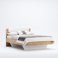 Кровать без каркаса 1,4*2,0 Асти / Asti Глянец Белый - Дуб Крафт MiroMark AS-34-WB
