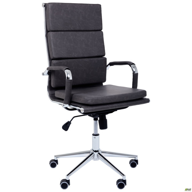Кресло Slim FX HB Хром Tilt WAX Black Grey AMF