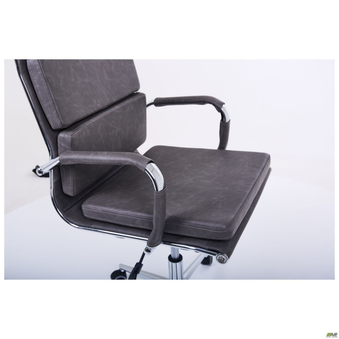 Кресло Slim FX HB Хром Tilt WAX Black Grey AMF