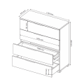Комод 4Ящ Доні / Doni Графіт MiroMark DN-64-GT