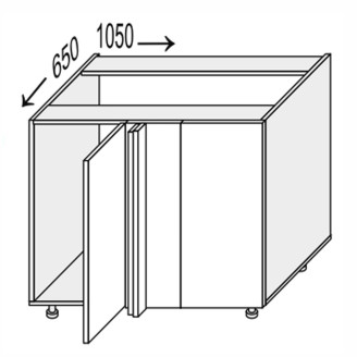 Кухонная секция Валенсия нижняя Угол Н 90° 1050х650/820 1дв VL-093W/9003 MiroMark