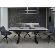 Керамический стол Олимпия ТМL-985 грецкий ребекка  +  черный Vetro mebel
