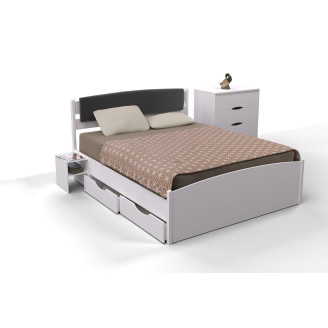 Кровать с мягкой спинкой и ящиками Лика Люкс Олимп