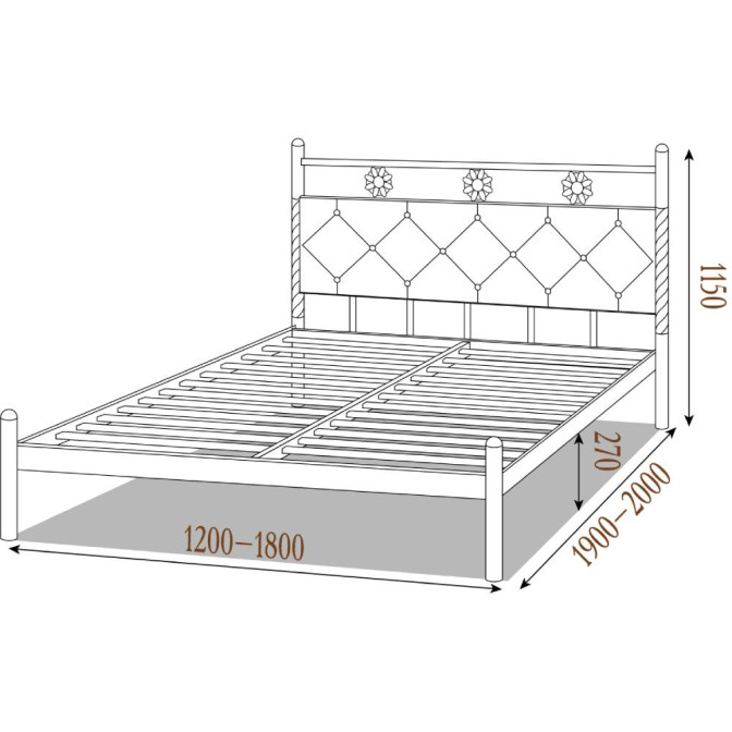Кровать металлическая Белла Металл-дизайн фото