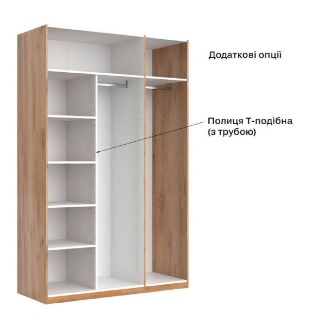 Шкаф Луна 3Дв без зеркал MiroMark фото