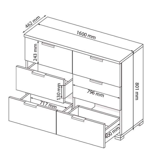 Комод Асти 6Ш MiroMark фото