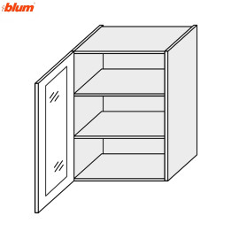Кухонна секція Мері верхня 40В/720 1дв Вітрина Pro Blum MR-445W/9003gl MiroMark
